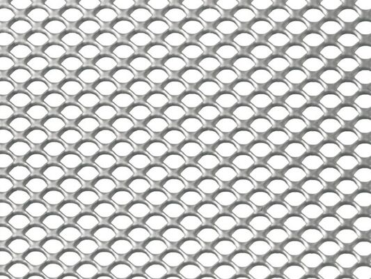 Galvanized Steel Expanded Wire Mesh , Decorative Expanded Metal Mesh Firm Structure