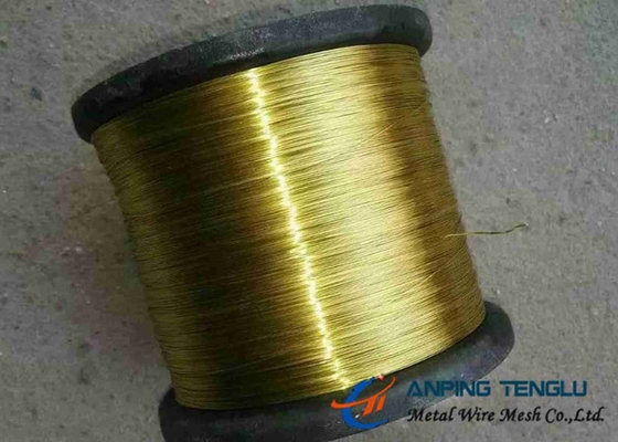 Màu vàng Dây đồng thau 2,5 mm Hợp kim Đồng và kẽm Chống ăn mòn mài mòn